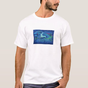 Camiseta Reno azul ruso del navidad del vintage imponente