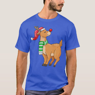 Camiseta Reno con bufanda de sombrero de Santa a los Navida