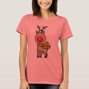 Camiseta Reno con la nariz roja