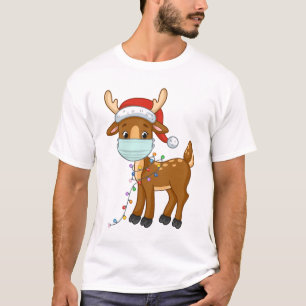 Camiseta Reno Con Máscara De Navidades