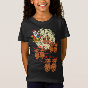 Camiseta Reno Dachshund Santa Navidades Mascota Weiner Dog