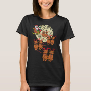 Camiseta Reno Dachshund Santa Navidades Mascota Weiner Dog