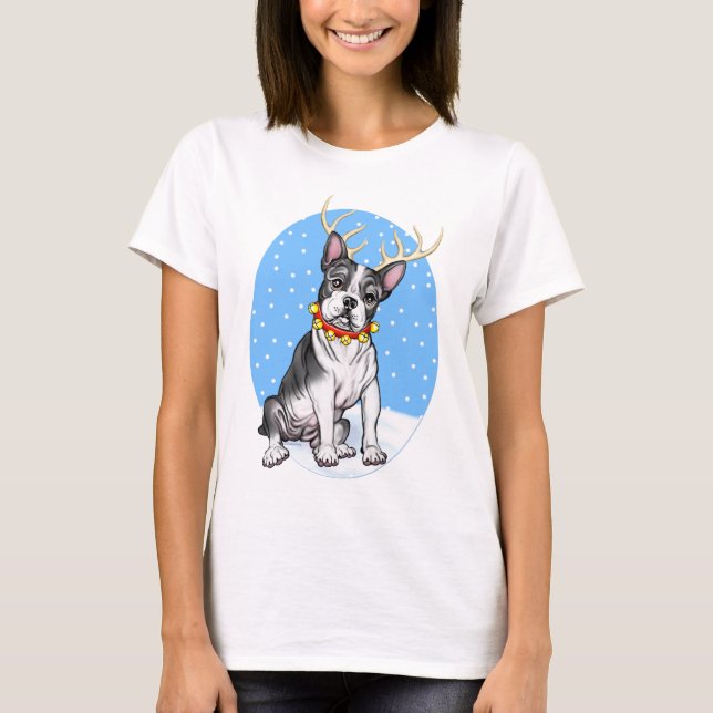 Camiseta Reno de Boston Terrier (Anverso)