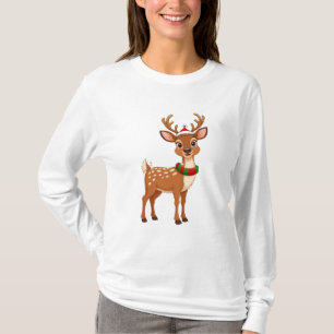 Camiseta Reno de dibujos animados alegres