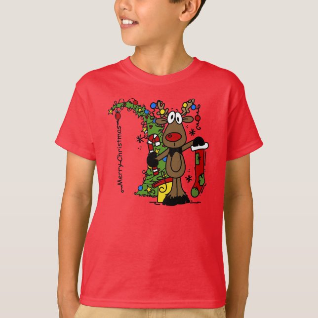 Camiseta Reno de las Felices Navidad (Anverso)
