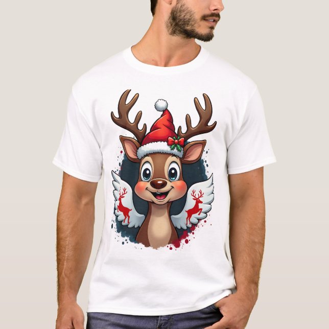 Camiseta reno de navidad (1) (Anverso)