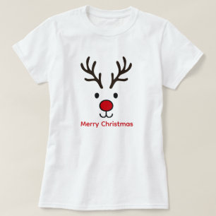 Camiseta Reno de Navidad Alegre Xmas Personalizado