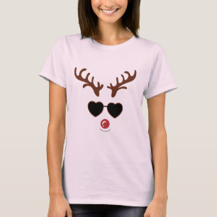 Camiseta Reno de Navidad Divertido Invierno Familia Ciervo 