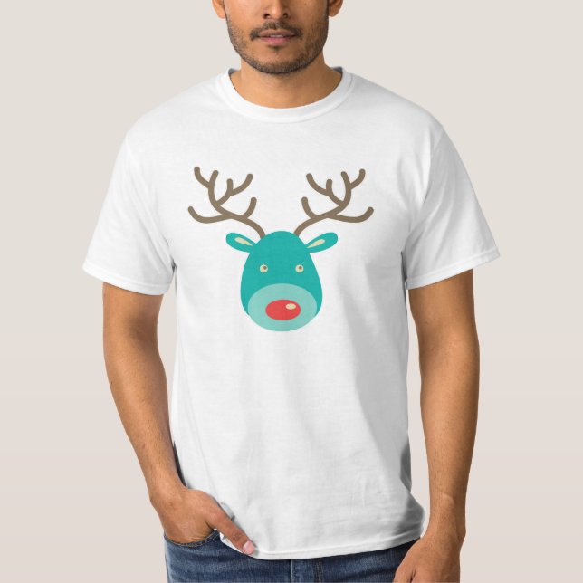 Camiseta Reno de Rudolf del ilustracion del dibujo animado (Anverso)