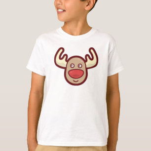 Camiseta Reno de Rudolf simple y simple   Sleeve Shirt