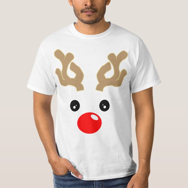 Camiseta Reno de Rudolph del bebé (Anverso)