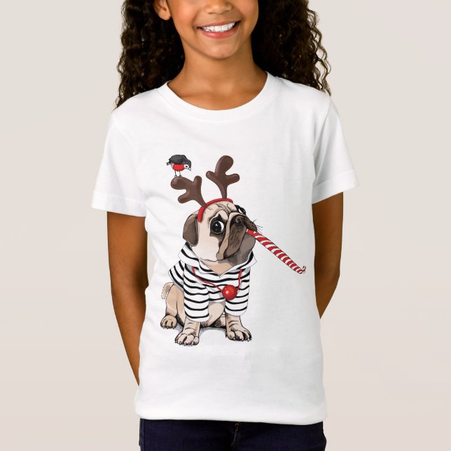 Camiseta Reno del barro amasado de las Felices Navidad el | (Anverso)