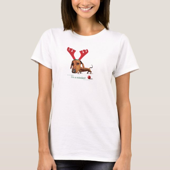 Camiseta Reno del Dachshund (Anverso)