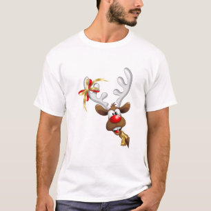 Camiseta Reno divertido del navidad