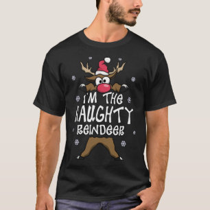 Camiseta Reno Divertido La Familia Traviesa de Navidad a Ju