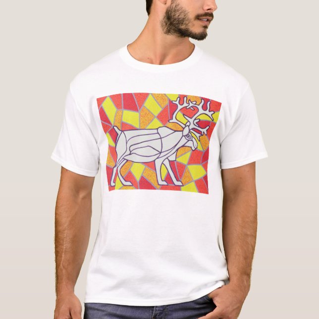 Camiseta Reno en el vitral (Anverso)