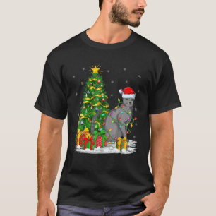 Camiseta Reno en la cara Máscara Graciosa Navidad Feliz Na