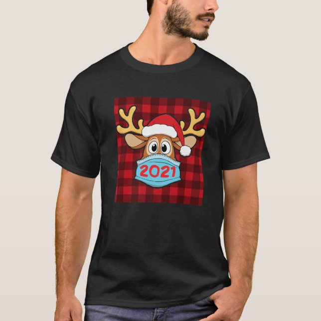 Camiseta Reno En La Cara Máscara Navidades De La Plaza Roja (Anverso)