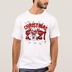 Camiseta Reno En Máscara Es Gracioso Feliz Navidad 2021