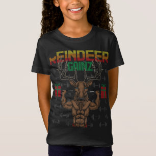Camiseta Reno Gainz Brodolf Navidades feos Gimnasio de sudo