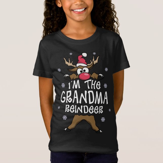 Camiseta Reno gracioso La Navidad Familiar De La Abuela (Anverso)