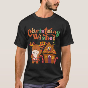 Camiseta Reno lindo con Navidades Luces Felices Fiestas