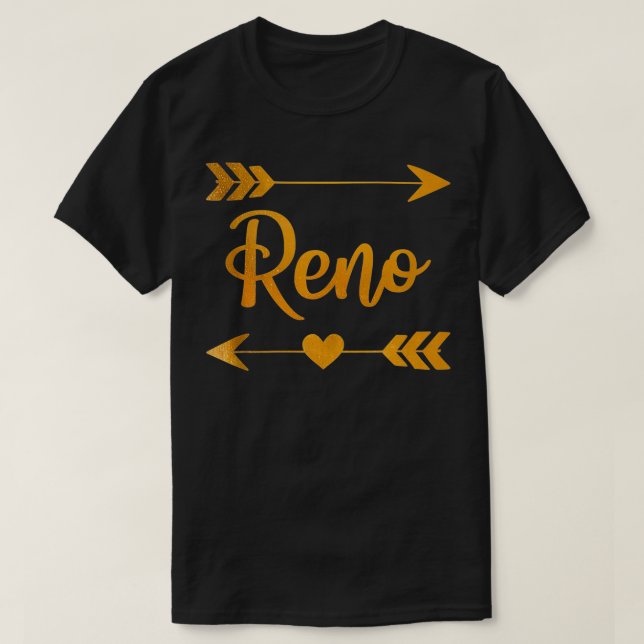 Camiseta RENO NV NEVADA Funny City Home Roots USA Mujeres G (Diseño del anverso)