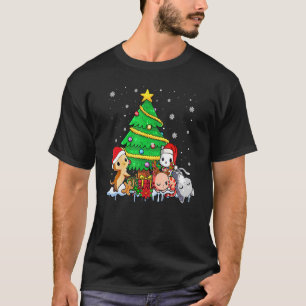 Camiseta Reno Santa Gato Luces de Navidad Gato para Xmas