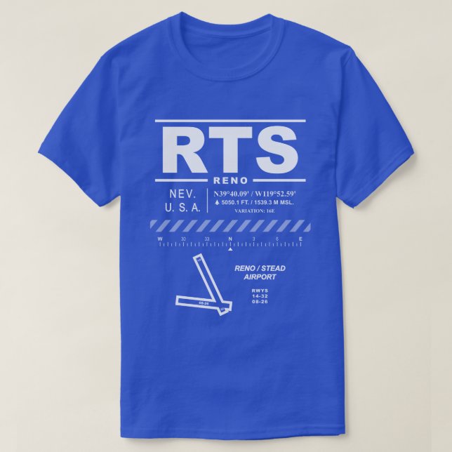 Camiseta Reno Stead Airport RTS (Diseño del anverso)