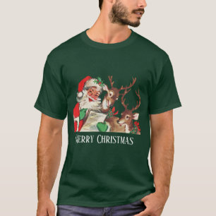 Camiseta reno vintage navideño