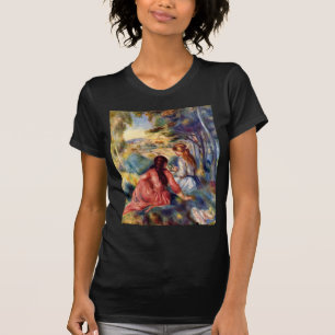 Camiseta Renoir: Dos chicas que se sientan en hierba