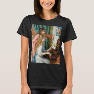 Camiseta Renoir Dos Niñas en el Piano Imprimir Música Arte