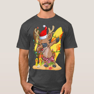 Camiseta Renombre de reno hawaiano verano merry Christm