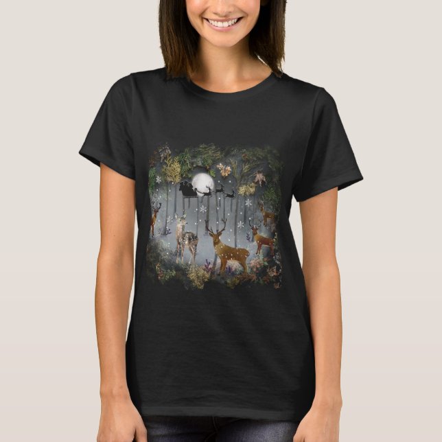 Camiseta Renos Adorables De Noche (Anverso)