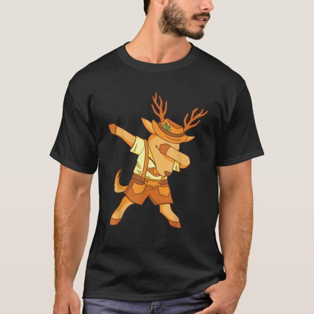 Camiseta Renos bailarines con ropa de traje bávaro (Anverso)
