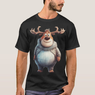 Camiseta Renos Chubby Durante Los Navidades. Número 1