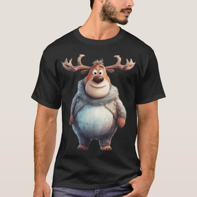 Camiseta Renos Chubby Durante Los Navidades. Número 1 (Anverso)