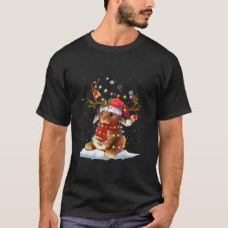 Camiseta Renos de conejo Navidad Ornamentos navideños livia