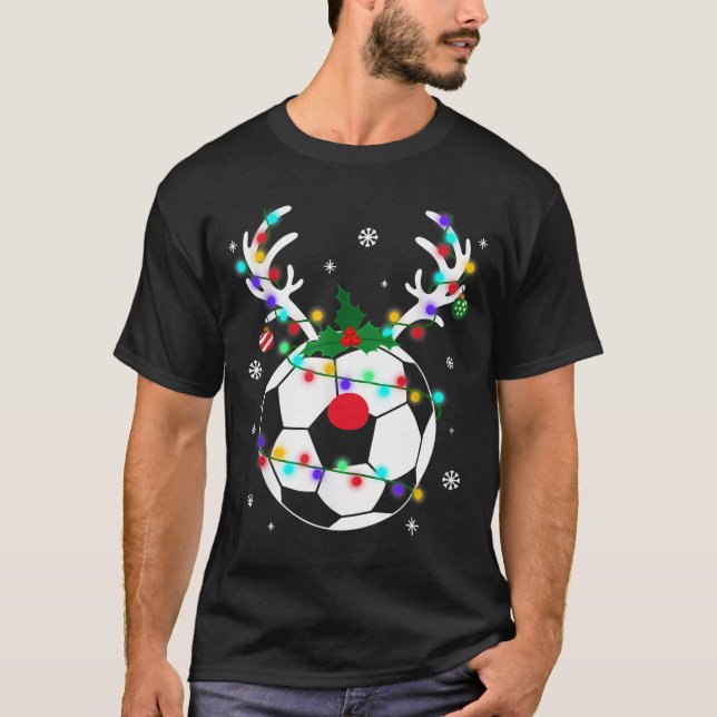 Camiseta Renos de fútbol: Navidades de árbol de Navidad (Anverso)