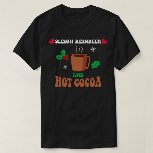 Camiseta Renos de Sleigh y Cacao Caliente (Diseño del anverso)