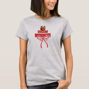 Camiseta Renos divertidos Donut Feliz Navidad moderna