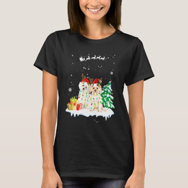 Camiseta Renos malteses navidad ornamentos navideños ligero (Anverso)