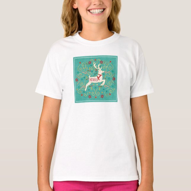 Camiseta Renos Verde azulados feriados (Anverso)