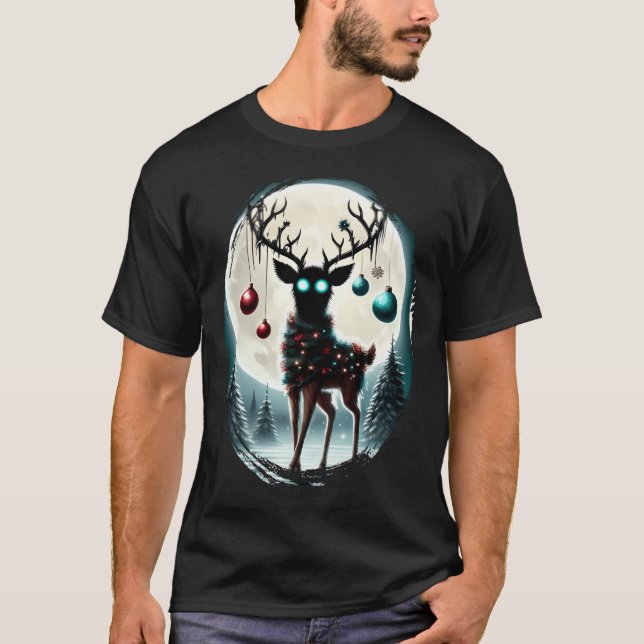 Camiseta Renos Y Ornamentos De Navidades Tocantes (Anverso)