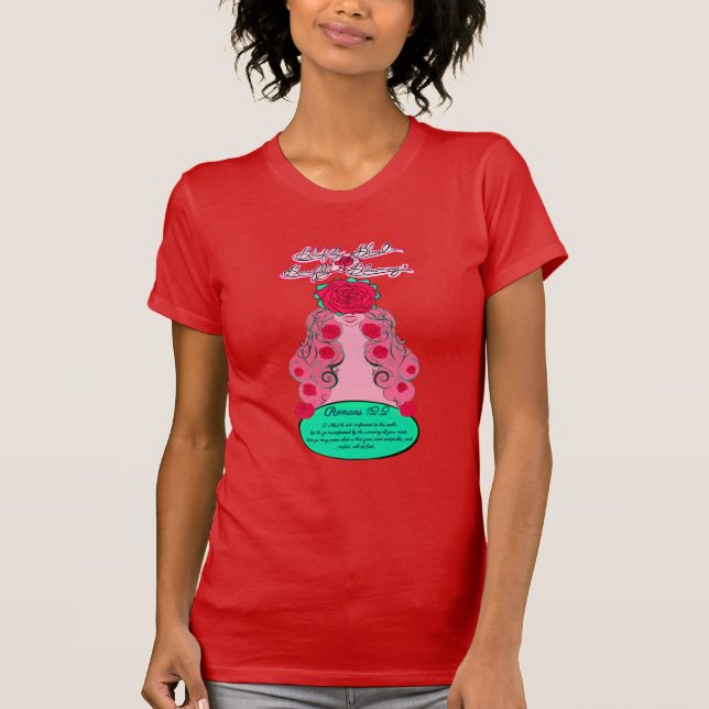 Camiseta Renovar su mente - Rosa de rubor (Anverso)