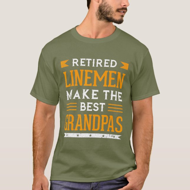 Camiseta Rentabilidad del abuelo de Lineman retirado (Anverso)