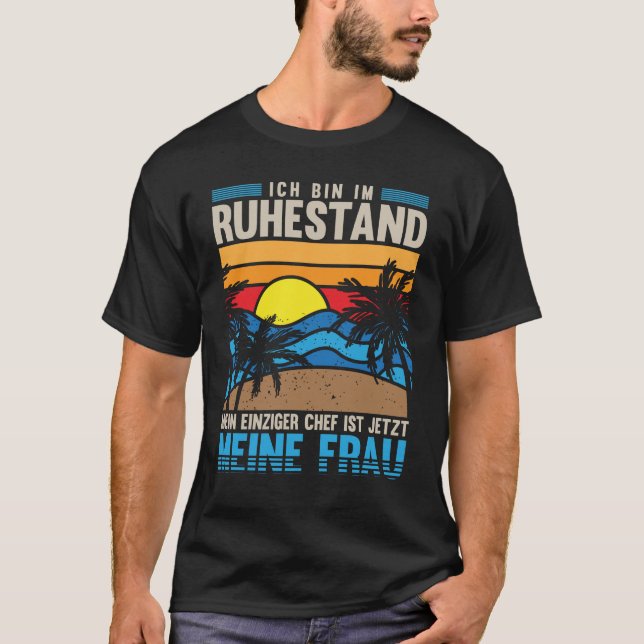 Camiseta Rentner Mann Spruch Frau su chef Ruhestand Rente (Anverso)