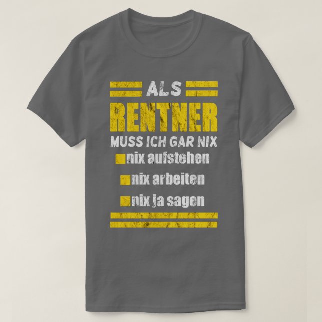 Camiseta Rentner muss nix (Diseño del anverso)