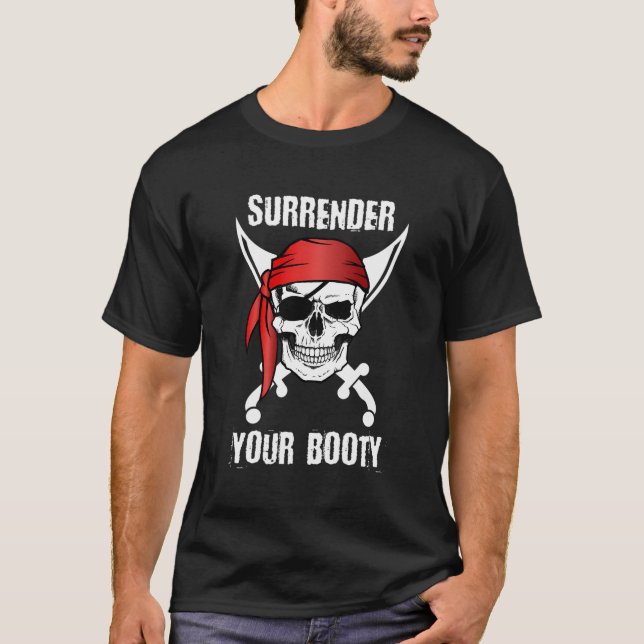 Camiseta Renuncia a tu Booty Pirate Skull Cita (Anverso)