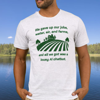 Camiseta Renunciamos a nuestros trabajos, agua aire, granja